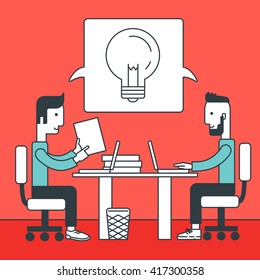 Business team brainstorming.