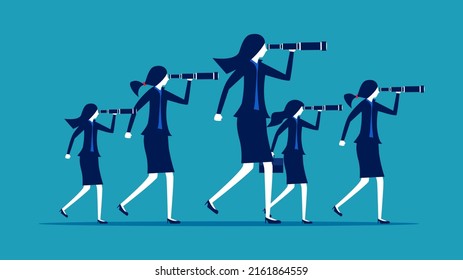 Business team. Brainstorming and combining multiple professional colleagues. business concept vector illustration