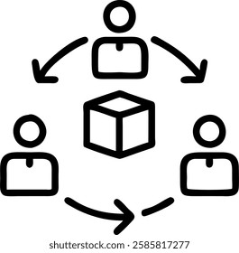 Business team collaborating on sustainable logistics in office environment copy space concept as A business team collaborates on sustainable logistics strategies in an office environment highlighting