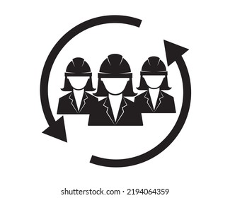 equipo de negocios, colegas. equipo de ingenieros. concepto de negocio. vector modificable.
