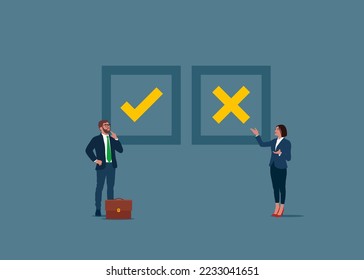 Business team discussion. Flat vector illustration