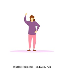 Business team of diverse people walking in flat vector style office job manager businessman businesswoman staff happy professional career lifestyle cartoon move group character