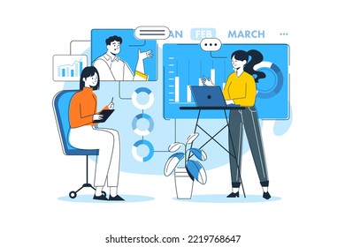 Business team doing business planning