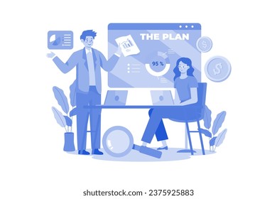 Business team doing business planning