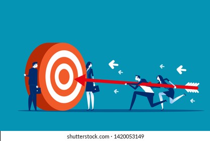 Business team goal achievement. Concept business vector illustration, Motivation, Support & Partner, Successful. - Shutterstock ID 1420053149