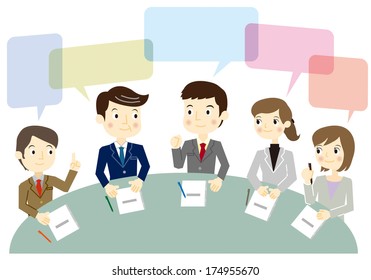 Business team have a meeting