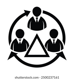 Business Team Icon Corporate Leadership Symbol, Professional Teamwork Logo Vector Graphic