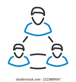 Icono del equipo de negocios. Contorno de negrita editable con diseño de relleno de color. Ilustración vectorial.