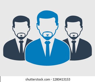 Business Team Icon. Editable vector.