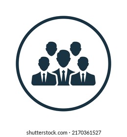 Business, team icon. Editable vector illustration.