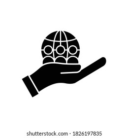 Business team icon. Global business network icon. Design template vector