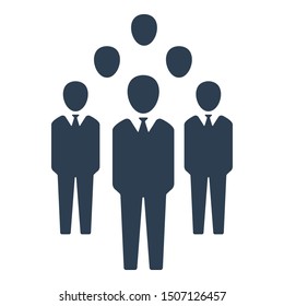 Business team icon. Graphics vector.