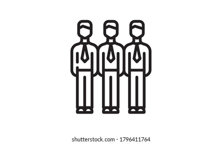 Icono de equipo de negocios e imagen vectorial de grupo