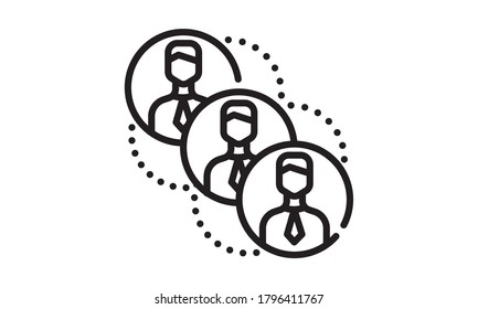 Symbol des Geschäftsteams und Vektorbild der Gruppe