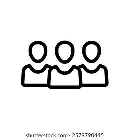 Business Team Icon, Line Vector graphics