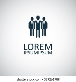 business team icon, on white background
