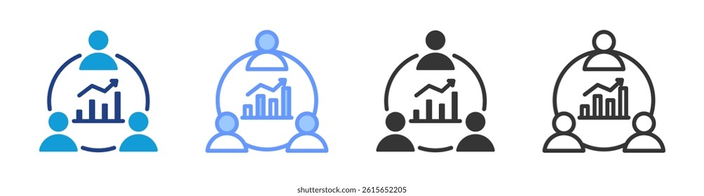 Business Team icon set multiple style collection