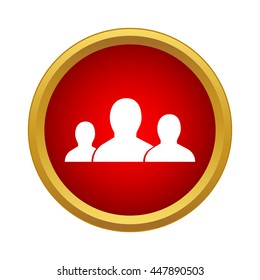 Business team icon in simple style on a white background