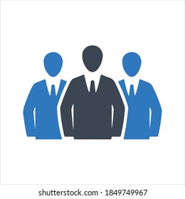 Business team icon, vector & glyph