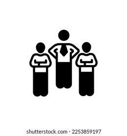 Icono de equipo de negocios en vector. Logotipo