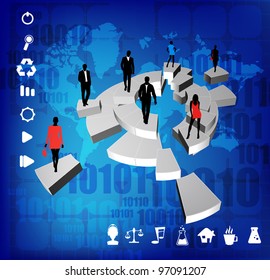Business team with leader