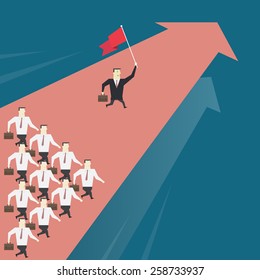Business team leader - Vector