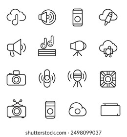 Equipo de negocios - conjunto de iconos de Vector de línea. Píxel perfecto. Trazo editable. El conjunto incluye un grupo organizado, grupo de Personas, Equipo, compañeros de trabajo, diversidad, Team Building, apretón de manos, pieza de rompecabezas, reunión, 