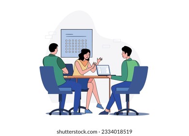 Business Team Looks For A Solution To Solve The Problem