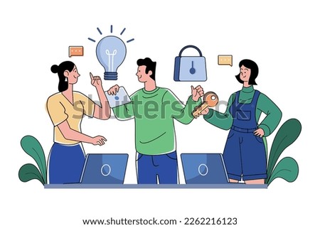 Business Team Looks For A Solution To Solve The Problem