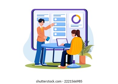 Business team managing task schedule