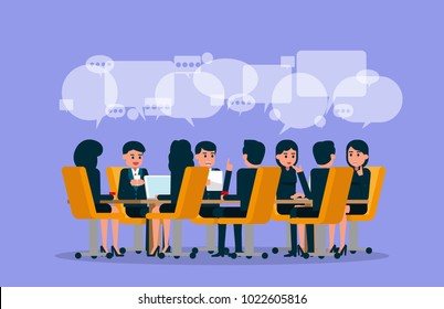 Business Team Meeting Vector Illustration Meeting Stock Vector (Royalty ...