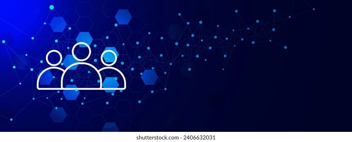 Concepto de equipo de negocios y conexión de red. Conectando puntos y líneas. Negocios globales, conexión a internet y antecedentes de comunicación digital. Ilustración vectorial.