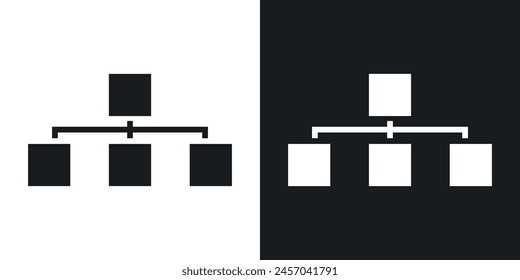 Business and Team Organization Flowchart Vector Icons