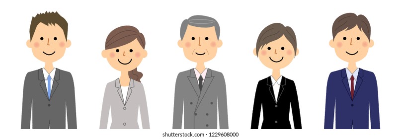 Business team. People in suit