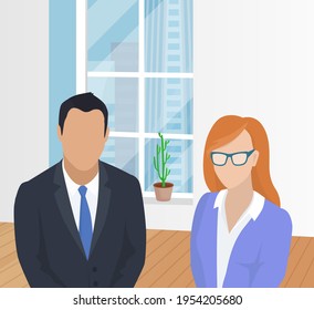 Business team ready to work. Teamwork. Coworkers characters communication. Team building