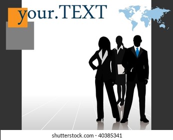 Business team with room for your text - layered