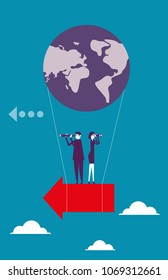 Business team with searching. Business concept vector illustration.