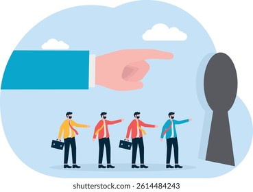 The Business team see open key hole great opportunity. Business Landing Page.

