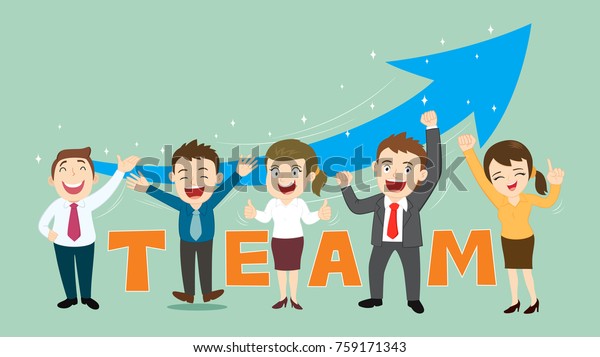 Business Team Success Illustration Vector Cartoon Stock Vector (Royalty ...