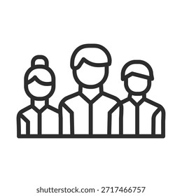 Business Team Vector Icon of Diverse Professional Group or Community for Leadership, Corporate Staff, and Human Resources Design