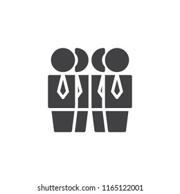 Business team vector icon. filled flat sign for mobile concept and web design. Group of people simple solid icon. Staff symbol, logo illustration. Pixel perfect vector graphics