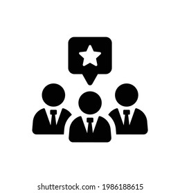 Business team vector icon. Leadership concept