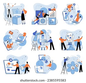 Business team vector illustration. Collaboration and cooperation were key components business team concept Partnerships with other organizations provided valuable support and resources The teams