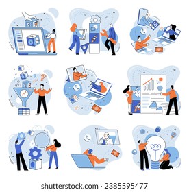 Business team vector illustration. Investment in effective communication tools facilitated seamless collaboration The business team actively engaged with community, fostering strong relationships