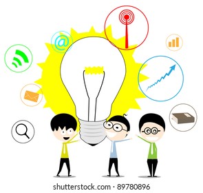 business team work in the form of creative ideas