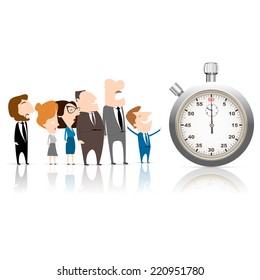 business team work and stopwatch