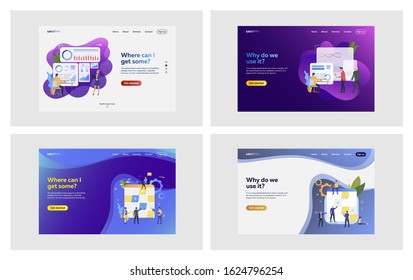 Business team working on project set. Managers analyzing graphs, planning tasks. Flat vector illustrations. Management, teamwork, office concept for banner, website design or landing web page