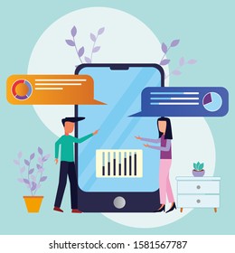Business teams work together in increasing business, working together happily. Success in doing business and experiencing economic growth. Vector flat illustration 