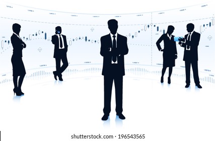Trabajo en equipo de negocios