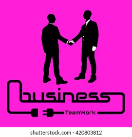 BUSINESS TEAMWORK BACKGROUND FLYER POSTER DESIG VIOLET